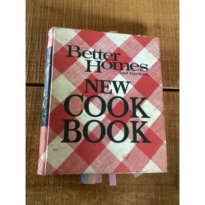 VTG Better Homes and Gardens New Cook Book Red Gingham 5-Ring Binder Meredith